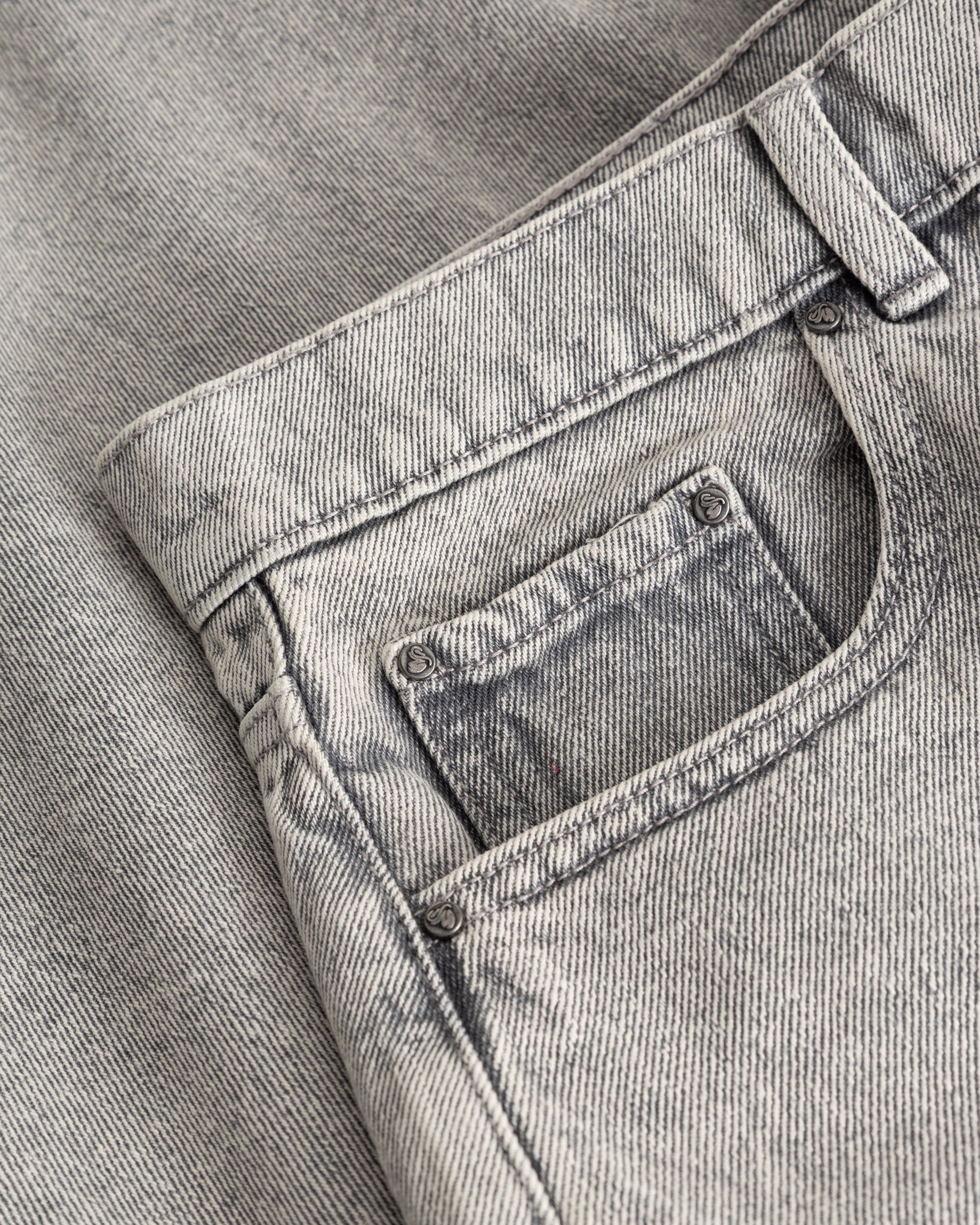 Baggy Denim Jeans Light Grey